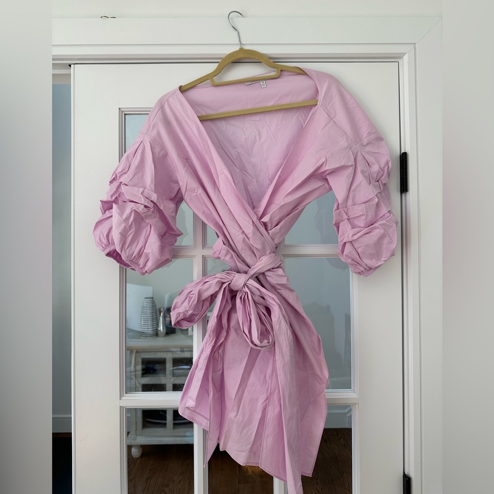 Lovers + Friends Pink Wrap Mini Dress